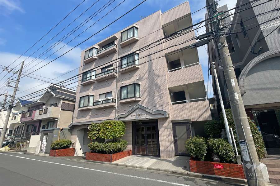 セシーズ武蔵中原の外観（南東側から）