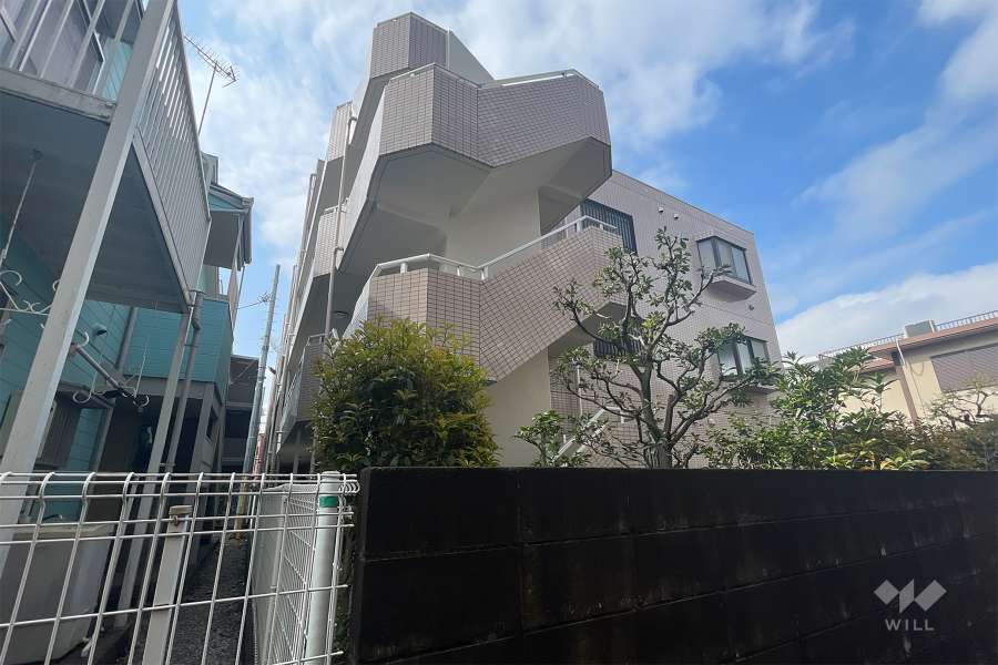 セシーズ武蔵中原の外観（北東側から）