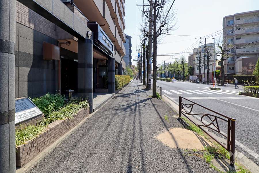 敷地南西側の前面道路　
