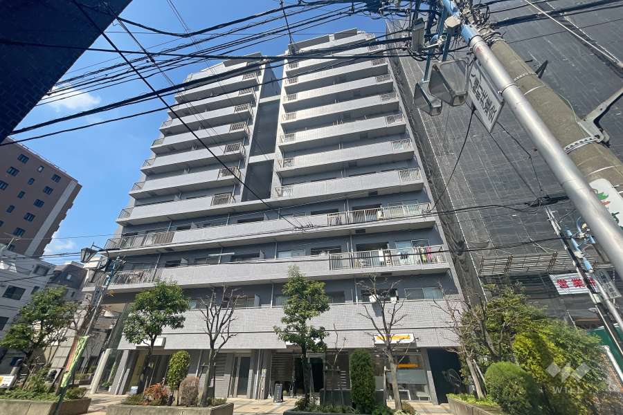 ヴィルヌーブ新丸子の外観（南東側から）