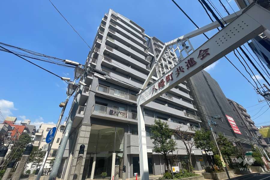 ヴィルヌーブ新丸子の外観（南西側から）