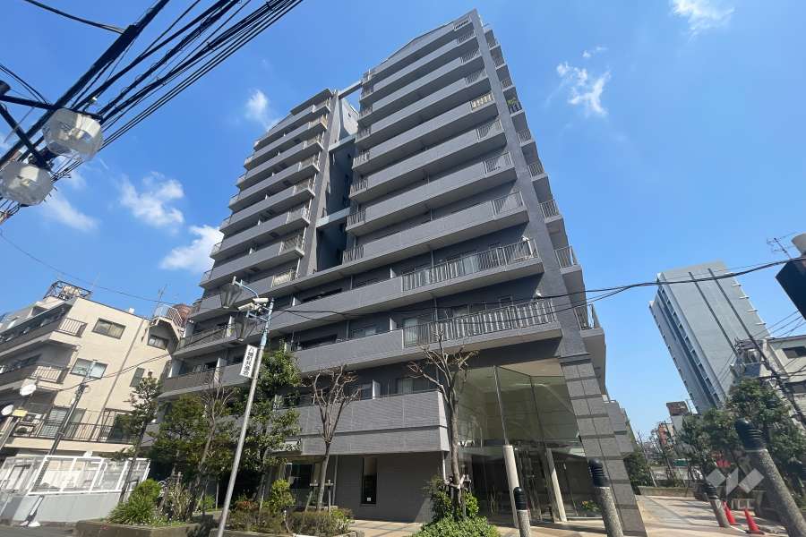 ヴィルヌーブ新丸子の外観（南西側から）