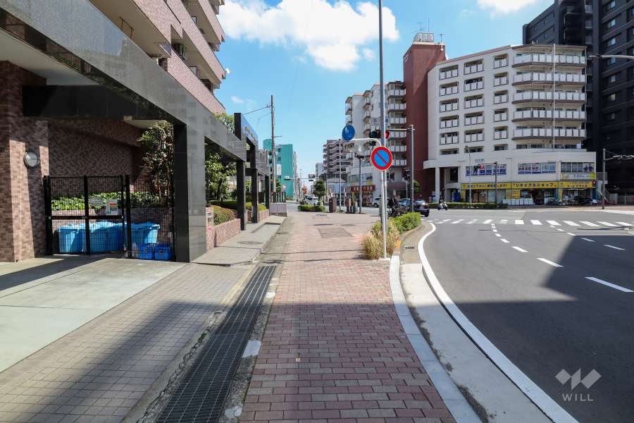 敷地南東側の前面道路　