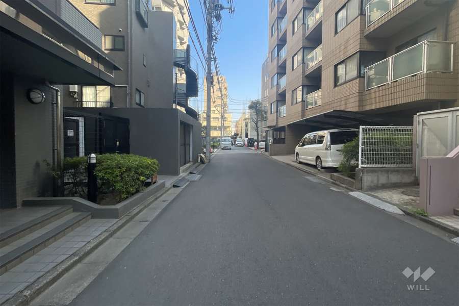 敷地東側の前面道路