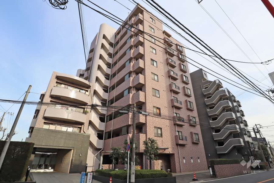 クレッセント新丸子2の外観(北西側から)