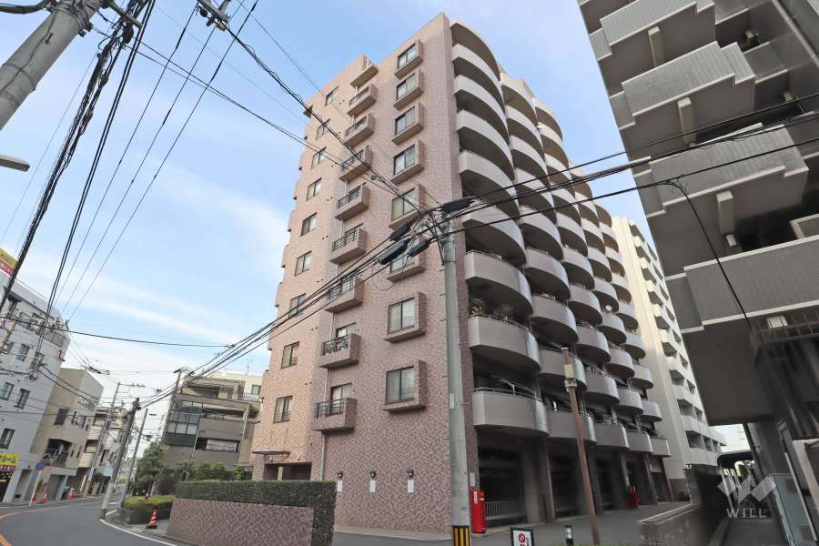 クレッセント新丸子2の外観(南西側から)