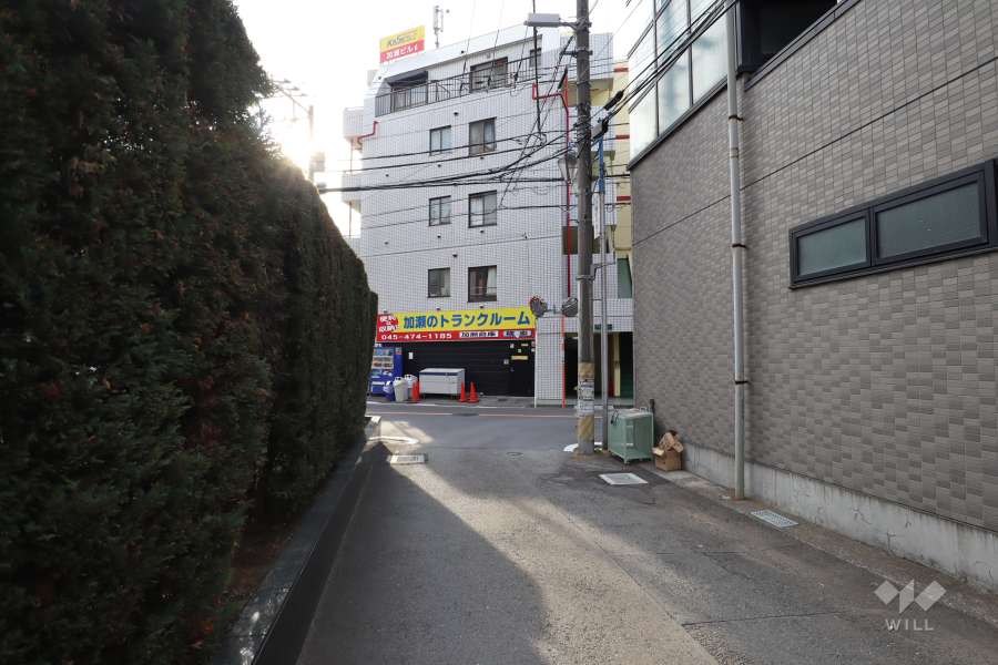 敷地北側の前面道路(東側から)