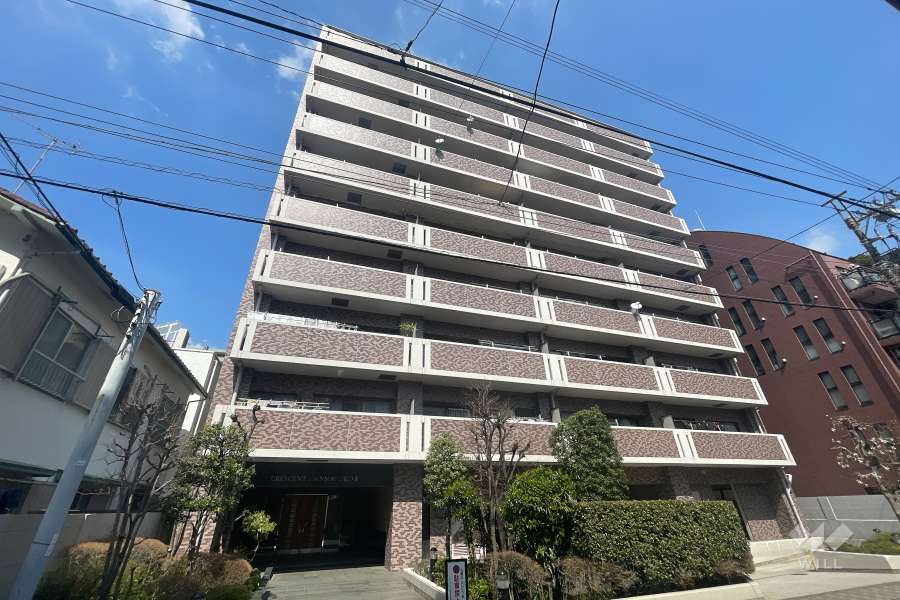 クレッセント新丸子３の外観（南西側から）