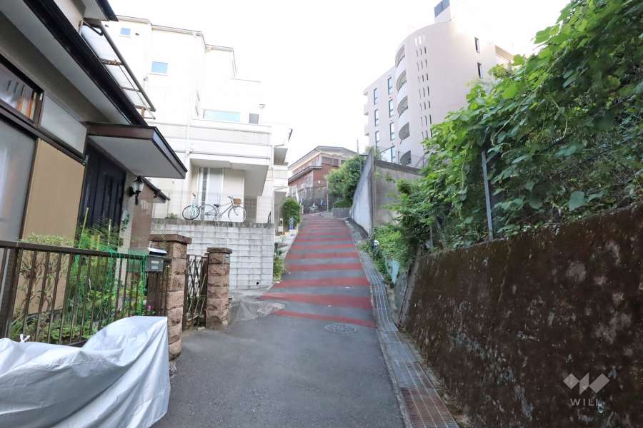 敷地北側の前面道路(西側から）