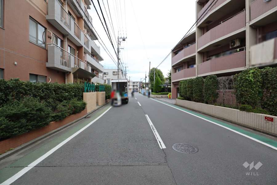 敷地東側の前面道路
