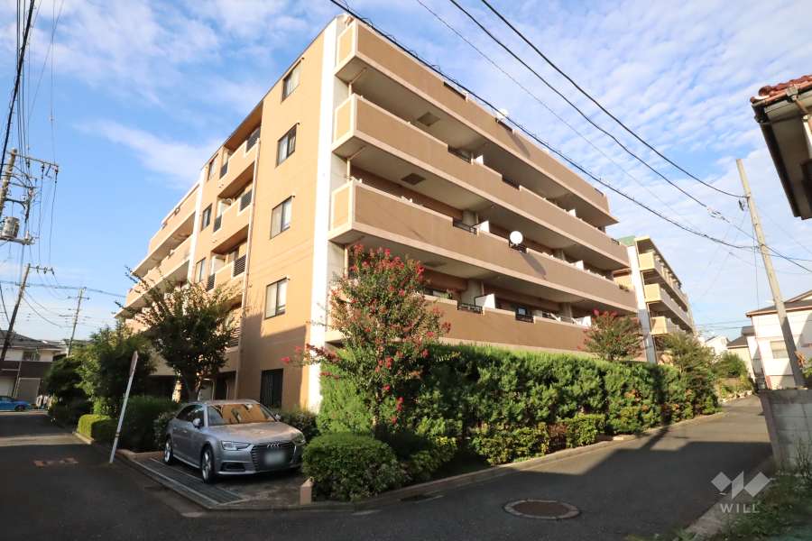 クレッセント武蔵新城ウエストの外観(南西側から)