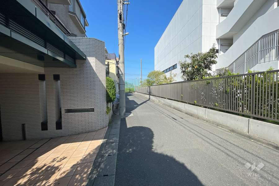 敷地北側の前面道路（東側から）