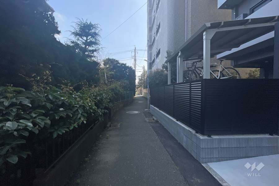 敷地北側の通路（西側から）