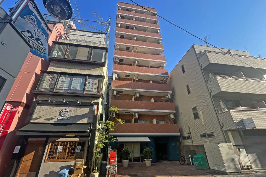 サンパティーク新丸子の外観（南西側から）