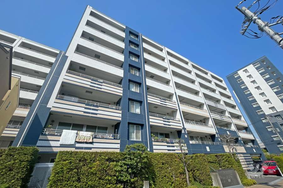 クレッセント武蔵小杉グランデイズ弐番館の外観（南西側から）