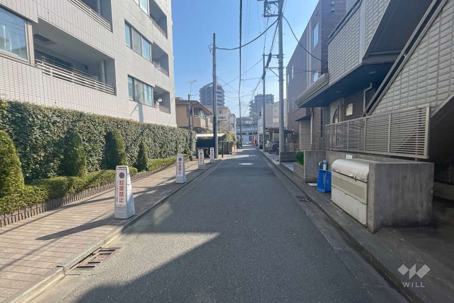 敷地南側の前面道路