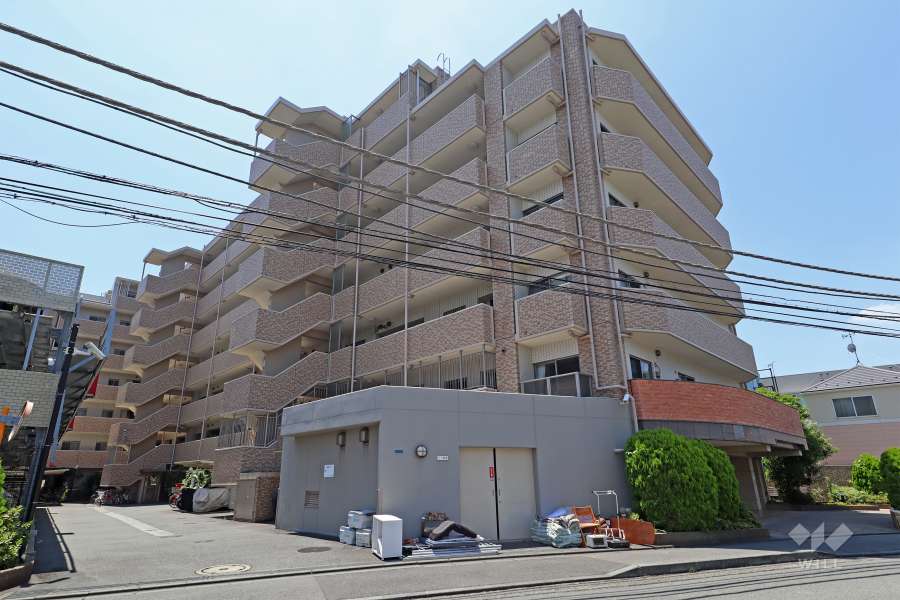 ライオンズシティ武蔵中原の外観(北東側から)