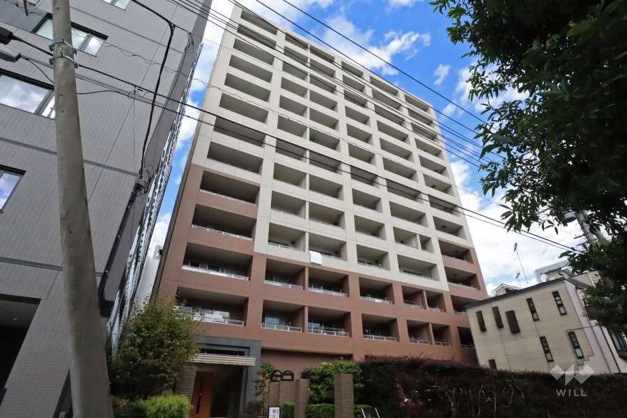 藤和シティホームズ新丸子の外観(南西側から)