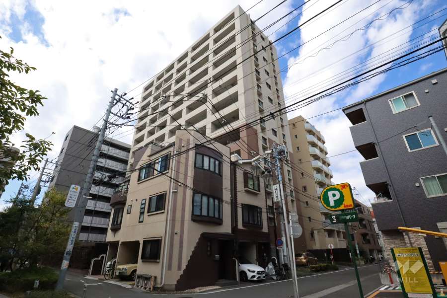 藤和シティホームズ新丸子の外観(南東側から)