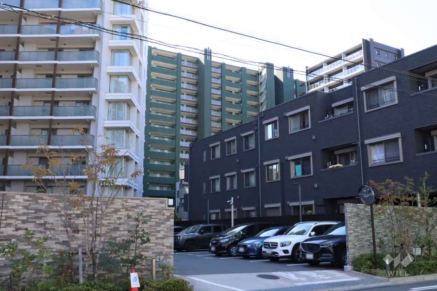 パークスクエア多摩川グリーンレジデンスの外観(北東側から)