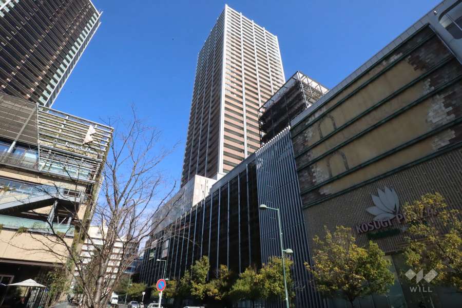 エクラスタワー武蔵小杉の外観(南西側から)