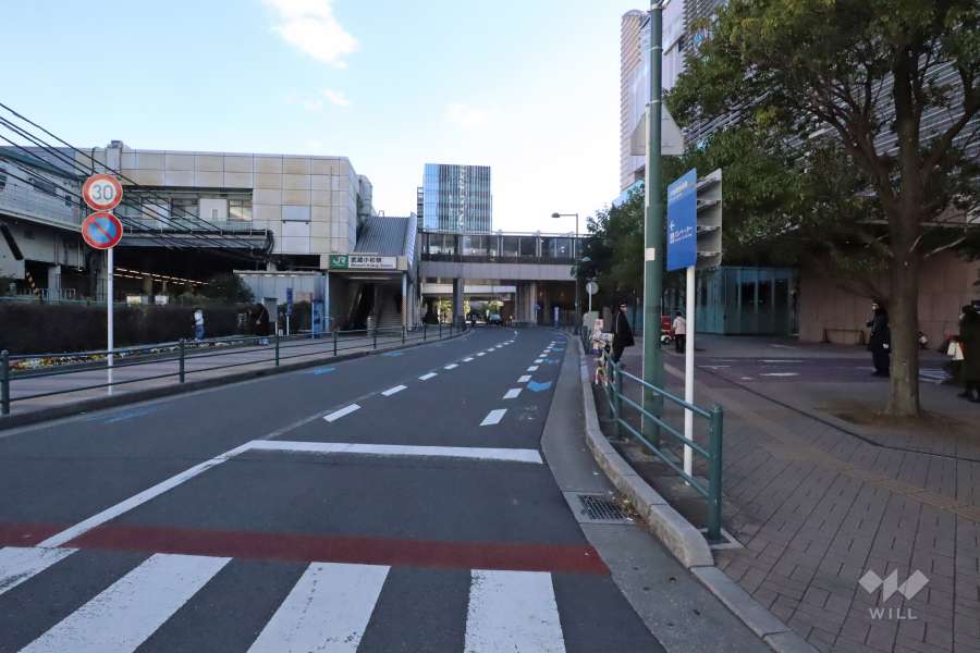 敷地北側の前面道路(西側から)