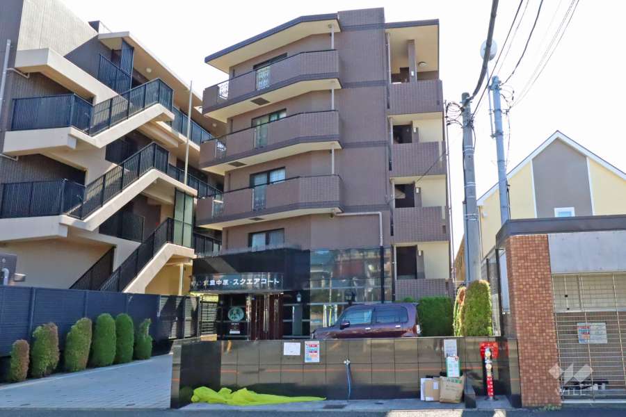 グリフィン武蔵中原スクエアコートの外観（北西側から）