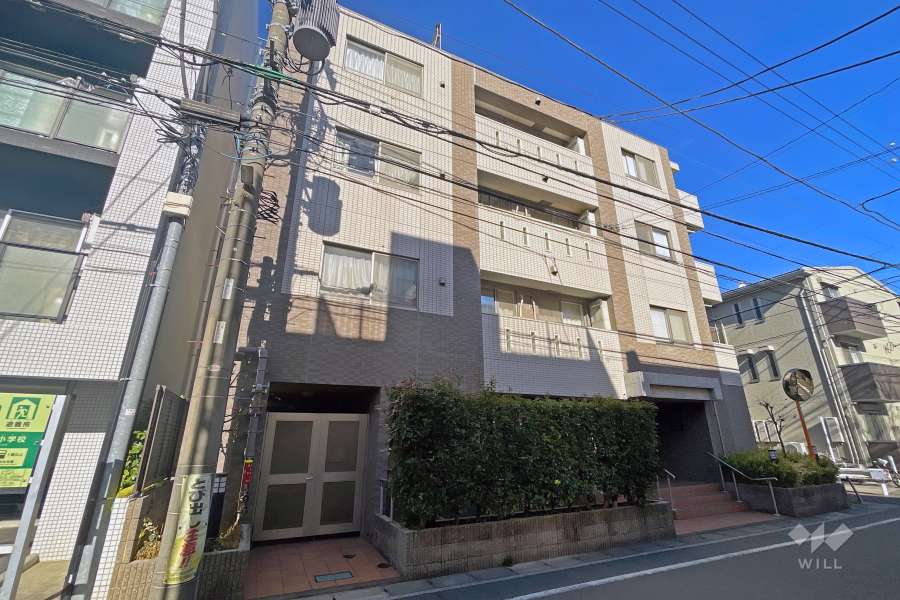 レックス武蔵中原の外観（南西側から）