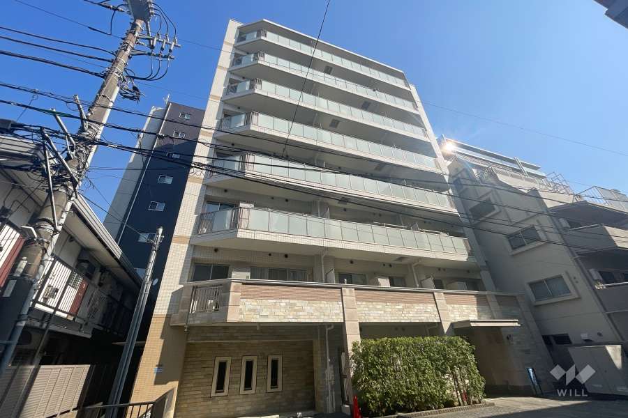 スタジオデン新丸子の外観（南西側から）　