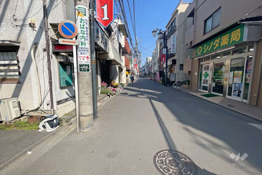 敷地南側の前面道路　