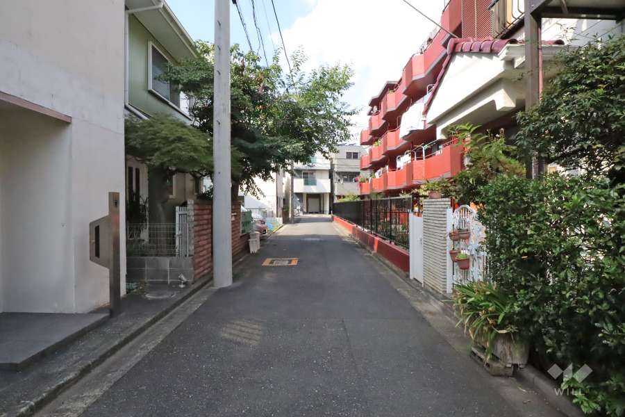 敷地南側の前面道路(東側から)