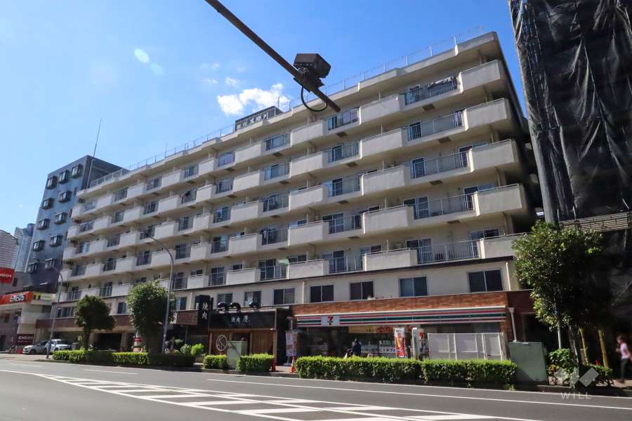 朝日多摩川マンションの外観(北東側から)