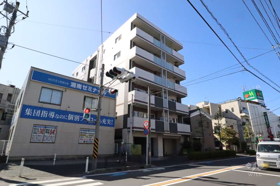 ベルジェンド武蔵中原の外観(北東側から)