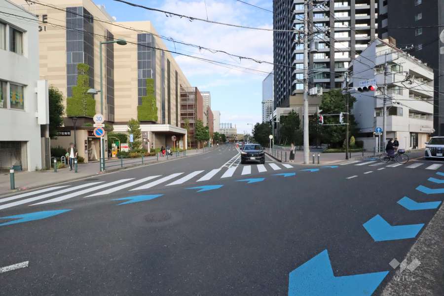 敷地北側の前面道路