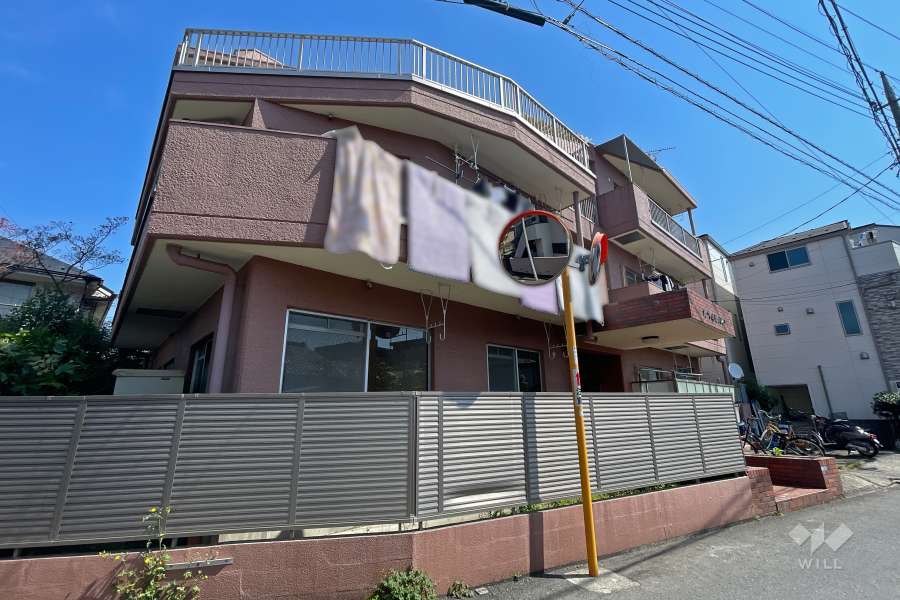 第6中原ハイツの外観（南西側から）