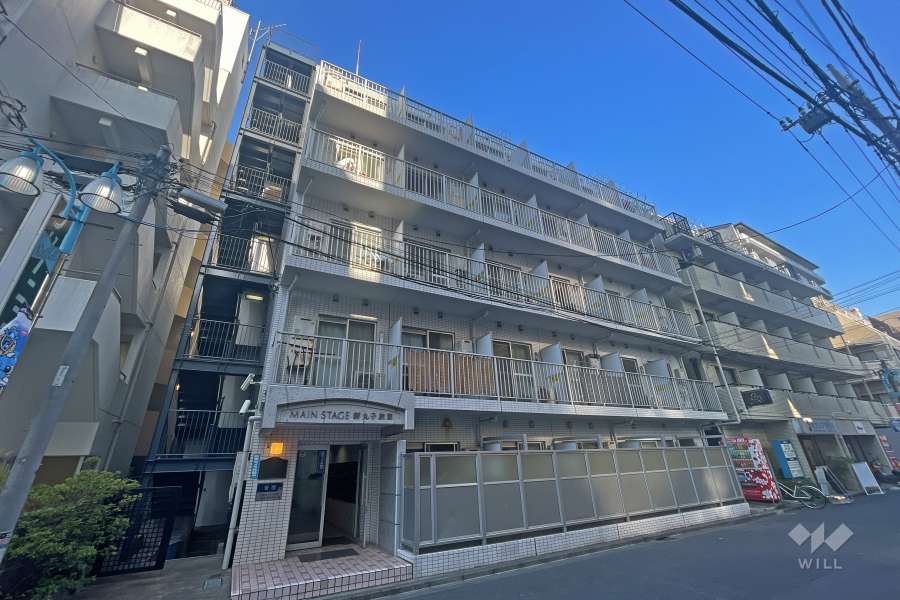 メインステージ新丸子駅前の外観（南東側から）
