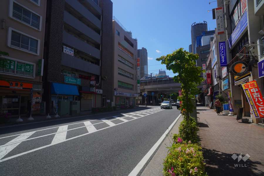 敷地南側の前面道路（東側から）