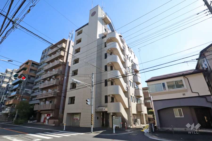 サンヒルズ小杉の外観（北西側から）