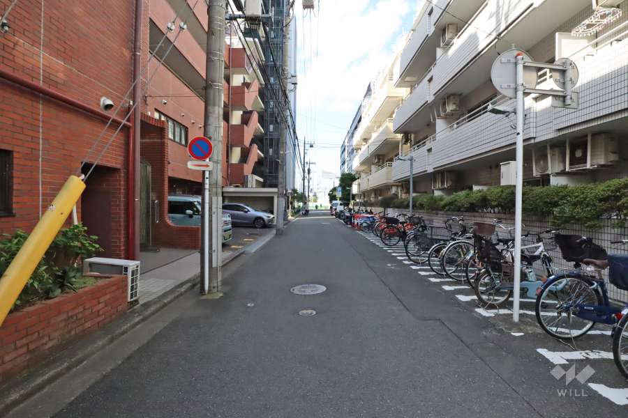 敷地北側の前面道路（東側から）