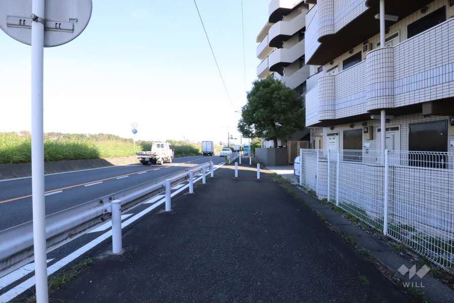 敷地北側の前面道路　