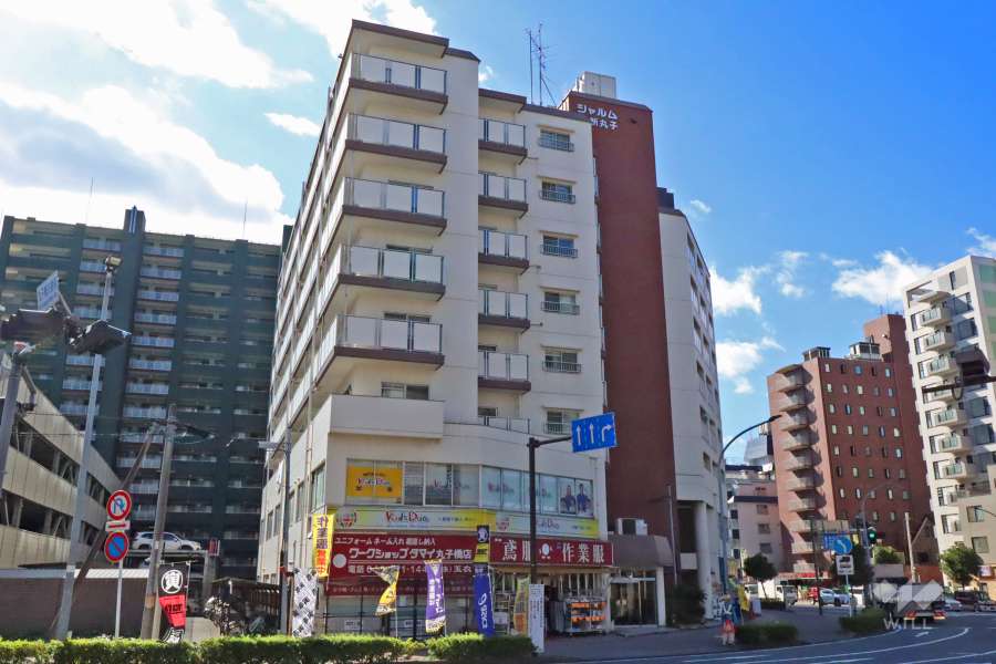 シャルム新丸子の外観（北側から）