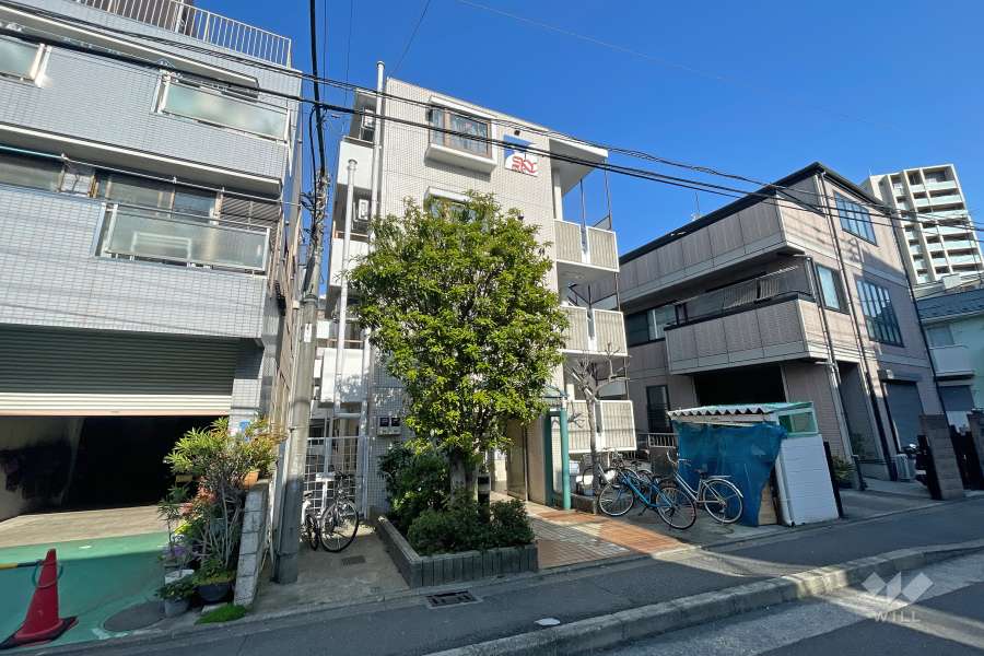 スカイコート元住吉の外観（南東側から）