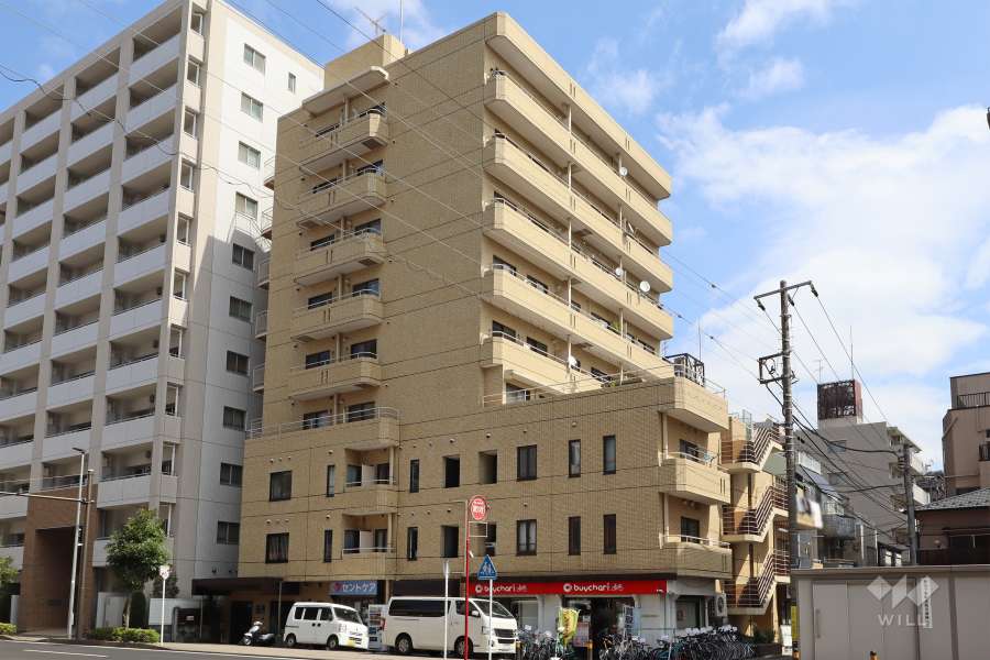 朝日サンライズ多摩川の外観（南西側から）