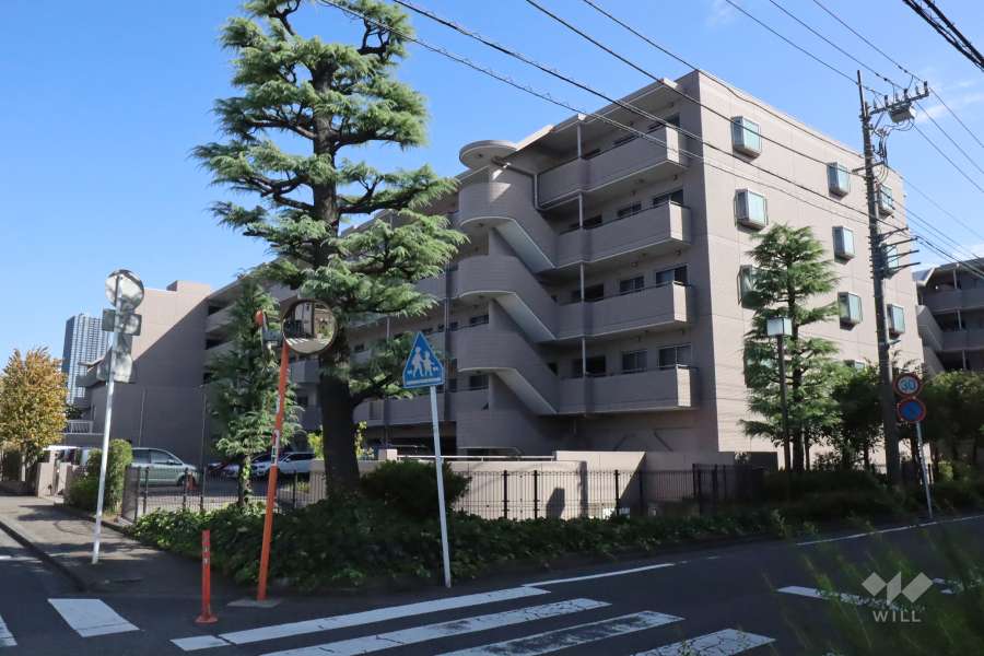 レシオン武蔵小杉Ａ棟の外観(北西側から)