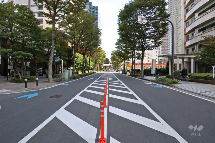 敷地南側の前面道路