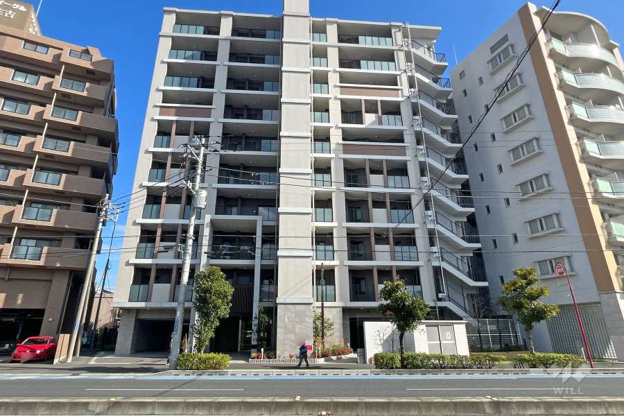 プレシス元住吉プロスタイルの外観（西側から）