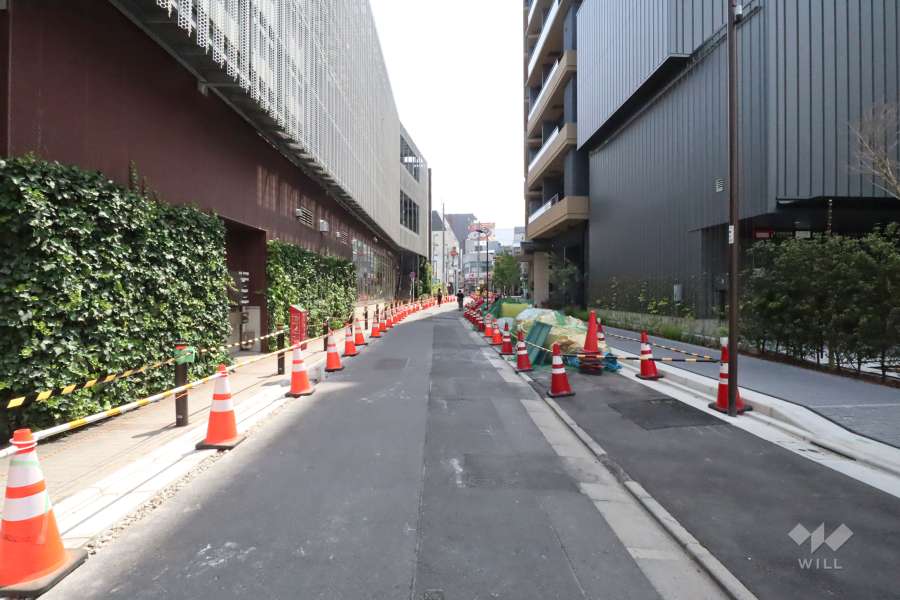 敷地南東側の前面道路　