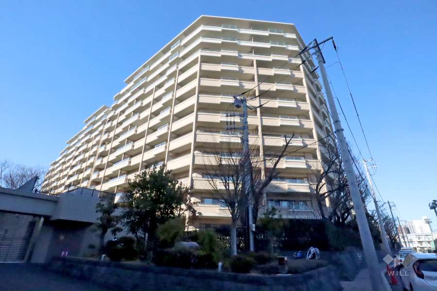 桜上水ガーデンズＨ棟の外観(南東側から)