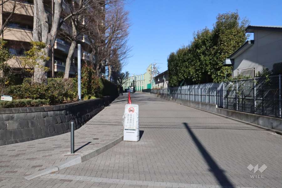 敷地東側の前面道路