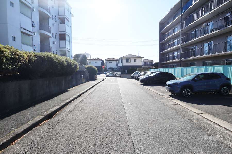 敷地南側の前面道路（東側から）